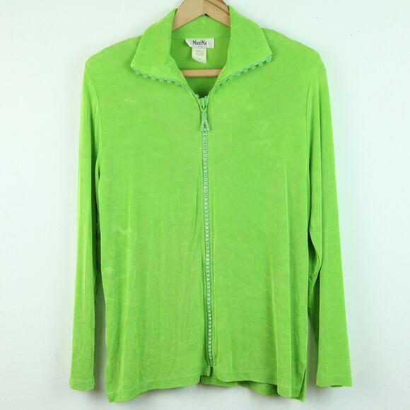 Vintage Small Shirt Y2K Clingy Rhinestone Lime Green Neon Rave Brat Maximalist - Picture 1 of 11